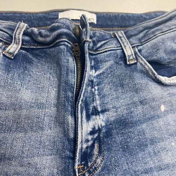 VERVET Women’s Distressed Destroyed Stretch Boyfriend Jeans W30 L 27 Blue - Picture 7 of 9